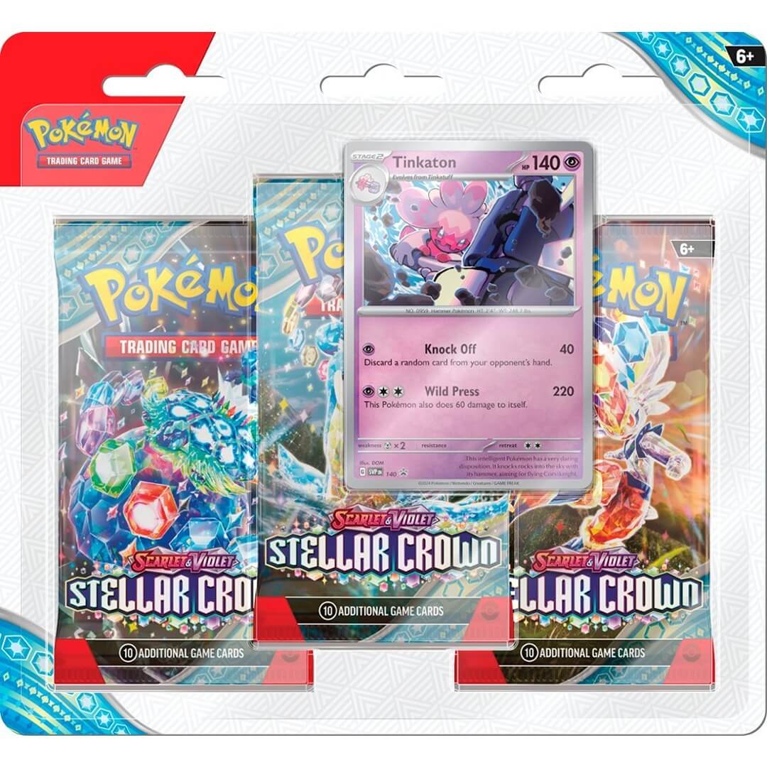🔥2026 Christmas Gift🎄: Scarlet & Violet - Stellar Crown Three-Booster Pack Blister (Tinkaton)
