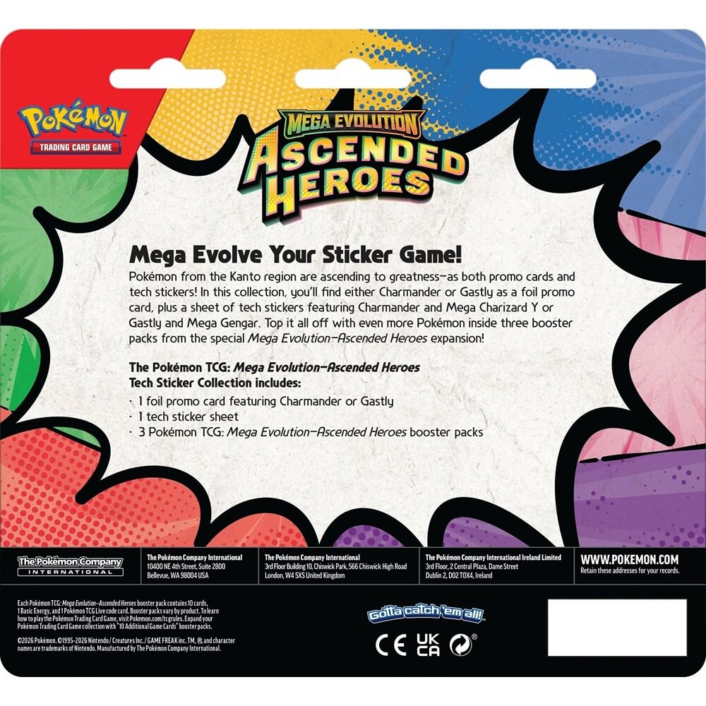 🔥2026 Christmas Gift🎄: Mega Evolution - Ascended Heroes Tech Sticker Collection (Charmander)