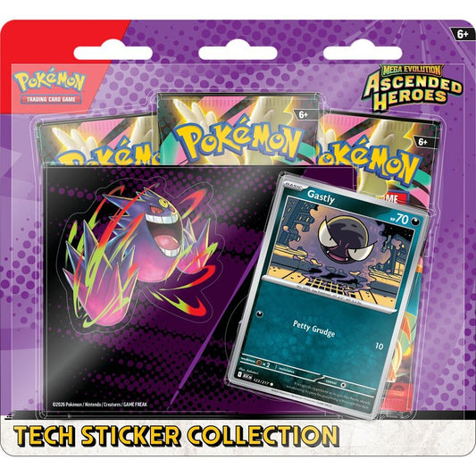 🔥2026 Christmas Gift🎄: Mega Evolution - Ascended Heroes Tech Sticker Collection (Gastly)