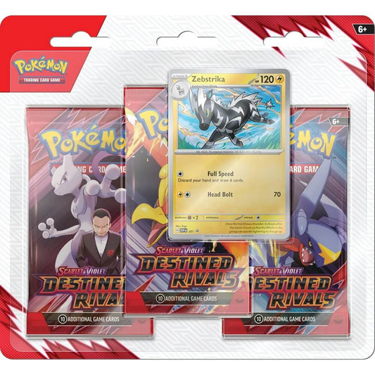 🔥2026 Christmas Gift🎄: Scarlet & Violet - Destined Rivals Three-Booster Pack Blister (Zebstrika)