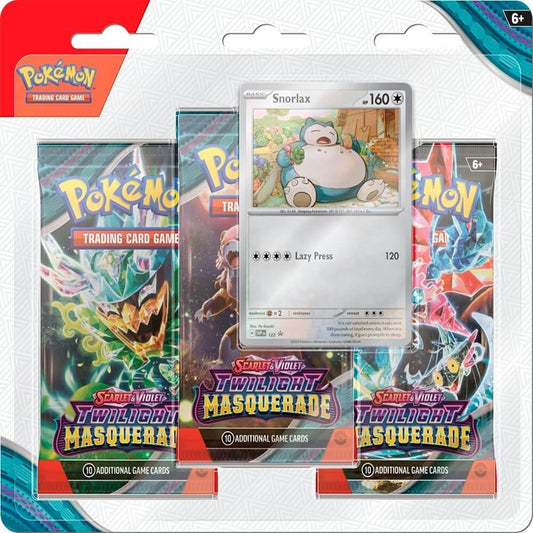 🔥2026 Christmas Gift🎄: Scarlet & Violet - Twilight Masquerade Three-Booster Pack Blister (Snorlax)